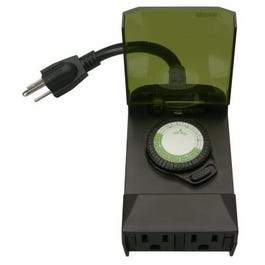 2-Outlet Outdoor 24-Hour Mechanical Outlet Programmable Timer Online