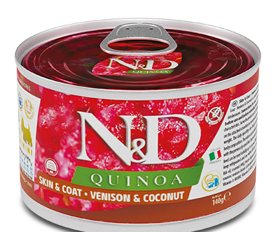 Farmina N&D Quinoa Functional Grain Free Dog Can Food Skin & Coat Venison & Coconut For Discount