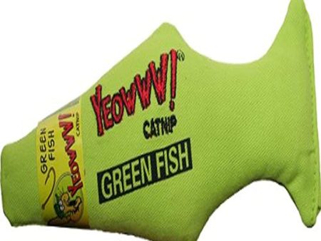 Yeowww! Catnip Toy Fish Green Cheap