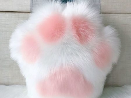 Cozy Cat Paw Plush Cushion – Cute and Creative Chair Back Pillow for Home Decoration For Discount