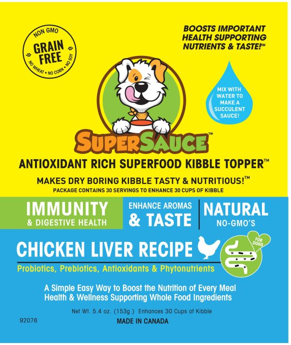 SUPERSAUCE™ Chicken Liver + PROBIOTICS Digestive Health 5.4 oz. (153g) MADE IN CANADA on Sale