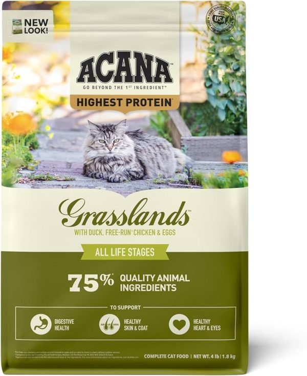 Acana Highest Protein Grain Free Cat Dry Food Grassland Hot on Sale