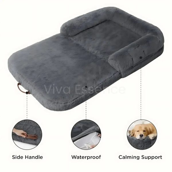 Giant Calming Orthopedic Human Dog Bed, Plush Faux Fur Online