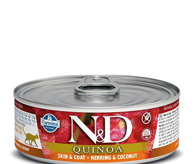 Farmina N&D Quinoa Functional Grain Free Cat Can Food Skin & Coat Herring & Coconut Discount