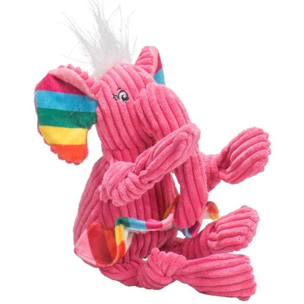 Hugglehounds Knottie Dog Toy Rainbow Elephant Small Online Sale