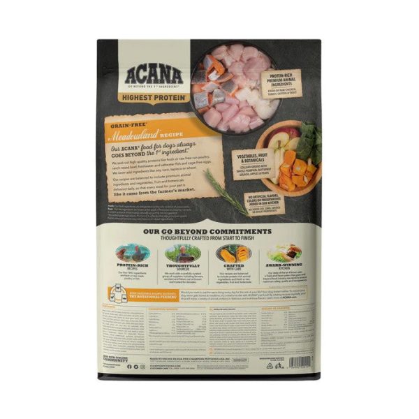 Acana Highest Protein Grain Free Dog Dry Food Meadowland Fashion