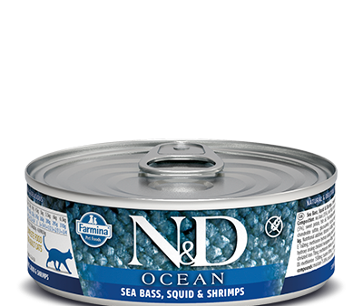 Farmina N&D Ocean Grain Free Cat Can Food Sea Bass, Squid, & Shrimp Online Sale