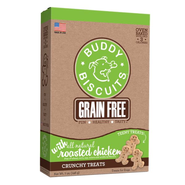 Buddy Biscuit Oven Baked Dog Grain Free Treats Teeny Chicken Hot on Sale