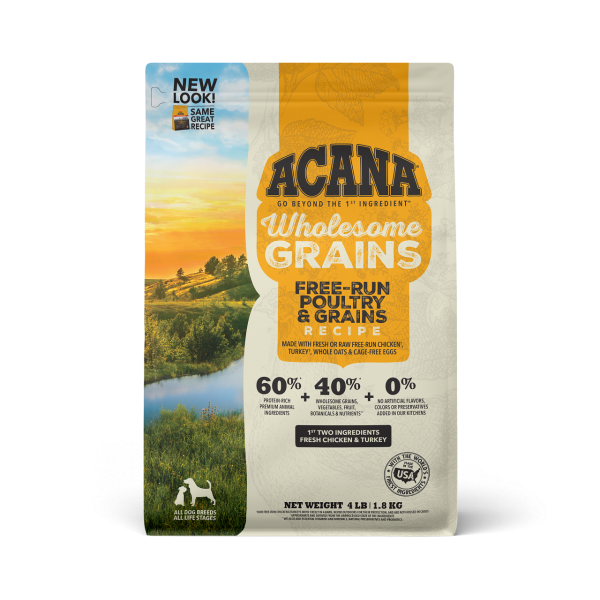 Acana 60% Wholesome Grains Dog Dry Food Free-Run Poultry Online