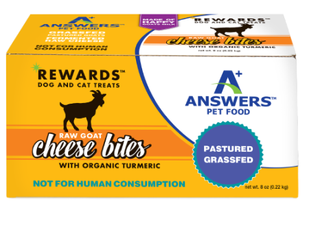 Answers Rewards Frozen Raw Fermented Goat Milk Cheese Treats with Turmeric on Sale