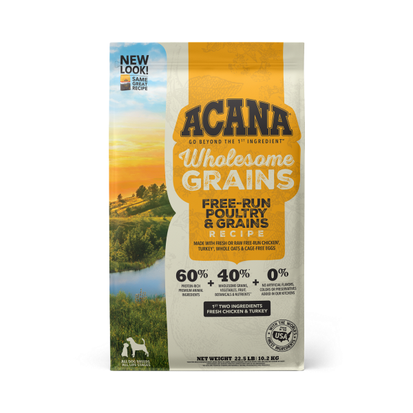 Acana 60% Wholesome Grains Dog Dry Food Free-Run Poultry Online