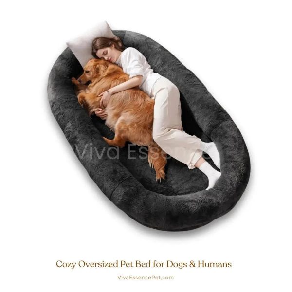 Cozy Oversized Pet Bed for Dogs & Humans - Calming, Washable Online Hot Sale