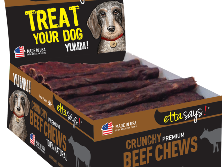 Etta Says Dog Crunchy Jerky Chew Beef, 4  Single Supply