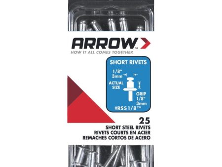 Arrow 1 8 In. x 1 8 In. Steel Rivet (25 Count) Online Hot Sale