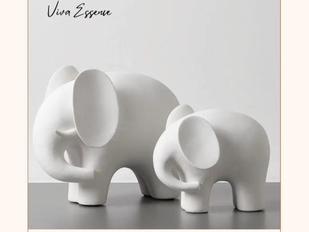 Modern Ceramic Elephant Statue - Home Decoration and Gifts Suit on Sale