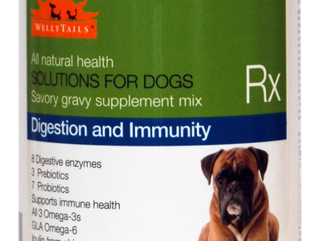 WellyTails Dog Supplement for Digestion and Immune Support with Omega 3 Oil and Probiotics For Discount