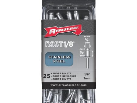 Arrow 1 8 In. x 1 8 In. Stainless Steel Rivet (25 Count) Cheap