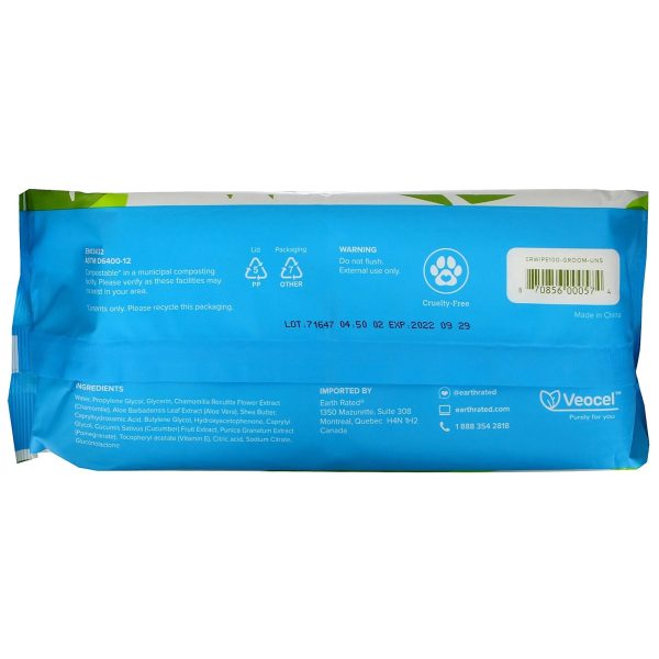 Earth Rated Grooming Wipes Unscented Online