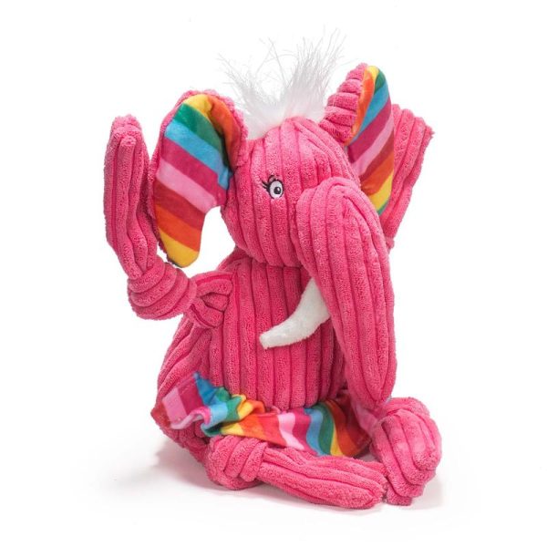 Hugglehounds Knottie Dog Toy Rainbow Elephant Small Online Sale