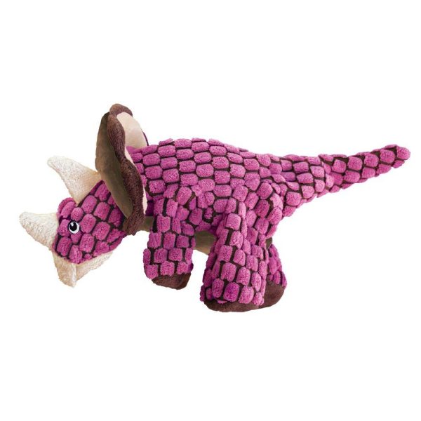 KONG Dynos Triceratops Plush Dog Toy Online now