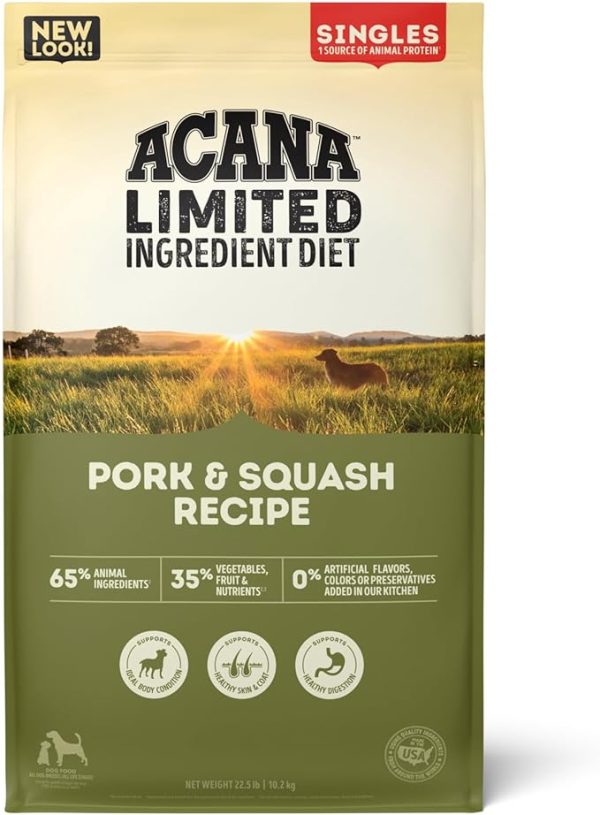 Acana Singles Grain Free Dog Dry Food Pork & Squash Fashion