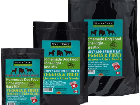 WellyChef Homemade Adult Dog Food Done Right BASE MIX  - Just Add Your Fresh Meat For Cheap