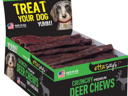 Etta Says Dog Crunchy Jerky Chew Deer, 4  36ct Box on Sale