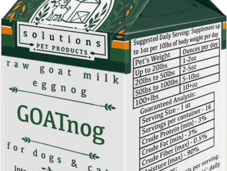 Solutions Pet Products Frozen Raw Goat Milk GOATnog Online now