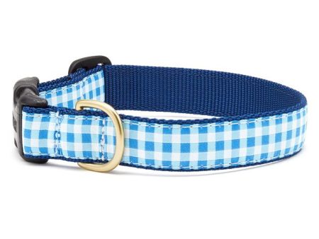 Up Country Dog Collar Blue Gingham Supply