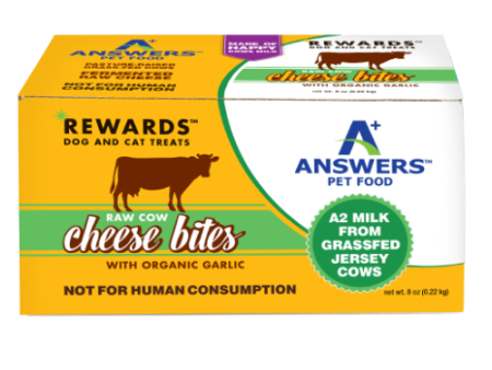 Answers Rewards Frozen Raw Fermented Cow Milk Cheese Treats with Garlic Supply