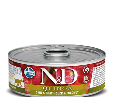 Farmina N&D Quinoa Functional Grain Free Cat Can Food Skin & Coat Duck & Coconut For Cheap