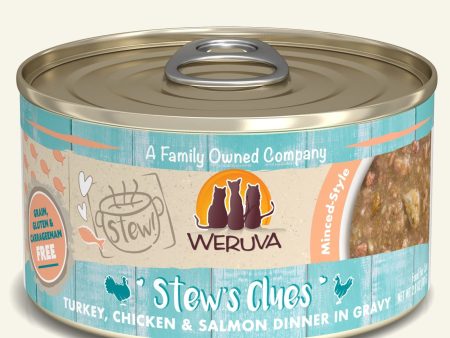 Weruva Stew Grain Free Cat Can Food Stews Clues Turkey, Chicken, & Salmon Fashion