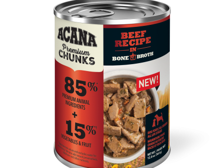 Acana Grain Free Dog Can Food Premium Chunks Beef Recipe Discount