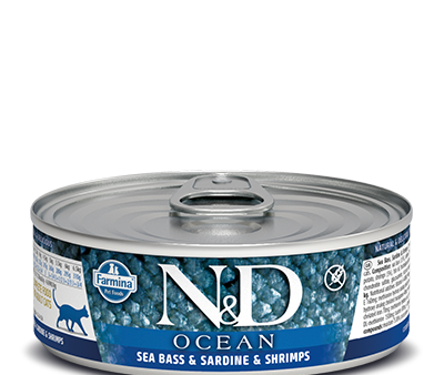 Farmina N&D Ocean Grain Free Cat Can Food Sea Bass, Sardine, & Shrimp on Sale