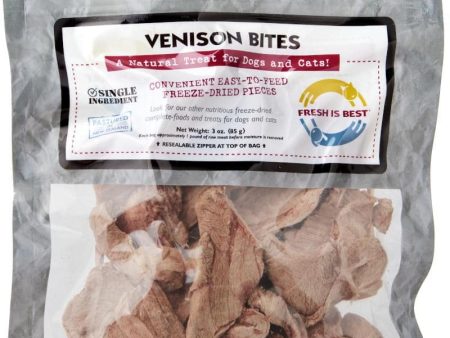 Fresh is Best Freeze Dried Treats, Venison Bites, 3oz For Sale