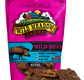 Wild Meadow Farms Dog Jerky Treats Wild Boar Bites, 3.5oz Online Sale