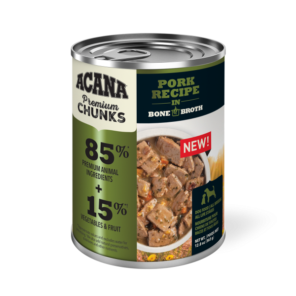 Acana Grain Free Dog Can Food Premium Chunks Pork Recipe Supply