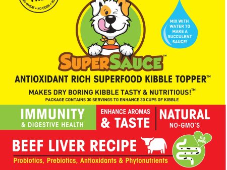 SUPERSAUCE™ Beef Liver + PROBIOTICS Digestive Health 5.4 oz. (153g) MADE IN CANADA Online Hot Sale