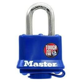 1-1 2 In. Keyed Laminated Padlock, Blue Weatherproof Cover Fashion