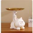 Charming Lucky Cat Resin Key Holder Tray - Home Decoration and Gift Online