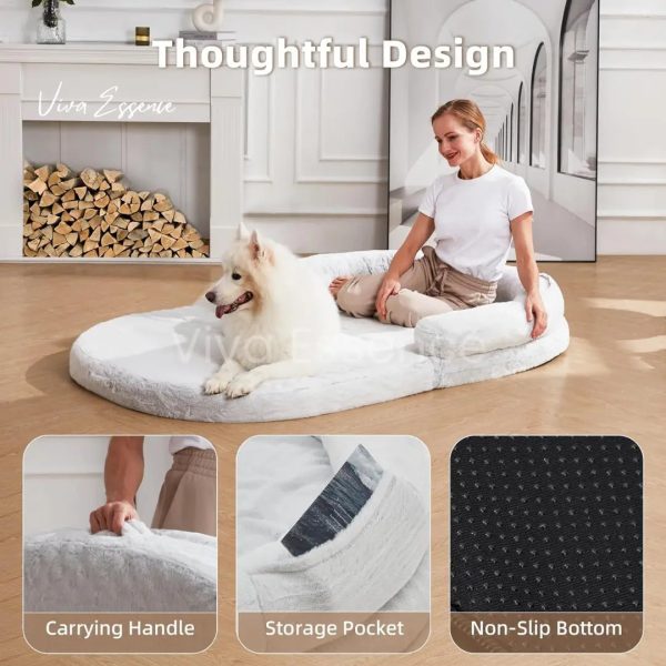 2-in-1 Calming Giant Dog Bed & Sofa for Pets & Humans Sale