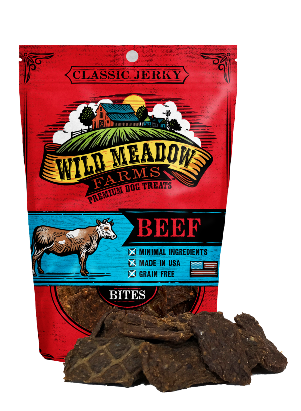 Wild Meadow Farms Dog Jerky Treats Beef Bites, 4oz For Discount