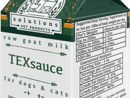 Solutions Pet Products Frozen Raw Goat Milk TexSauce Online Hot Sale