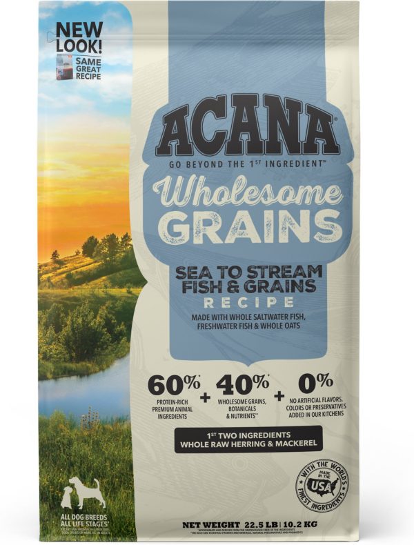 Acana 60% Wholesome Grains Dog Dry Food Sea to Stream Fish Sale