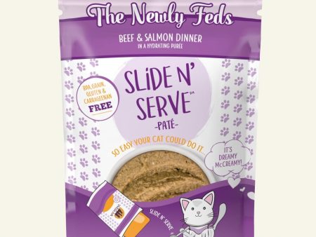 Weruva Slide N Serve Pate Grain Free Cat Wet Food Newly Feds Beef & Salmon Dinner Pouch For Discount