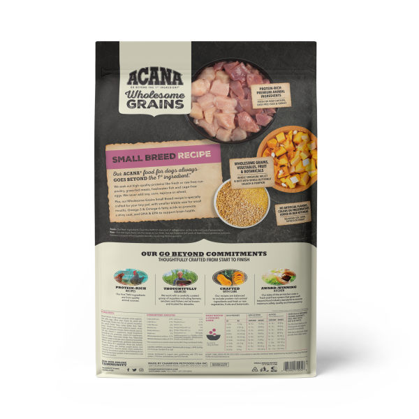 Acana 60% Wholesome Grains Dog Dry Food Small Breed Recipe on Sale