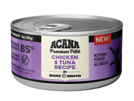 Acana Cat Grain Free Pate Can Food Kitten Chicken & Tuna For Cheap