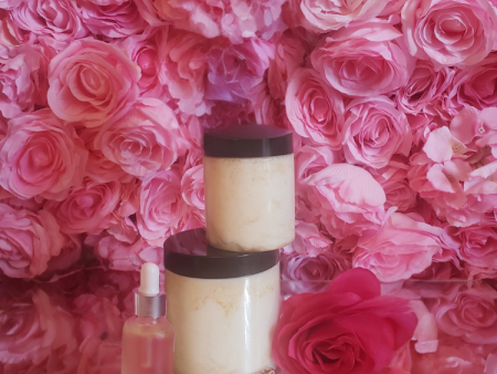 MATCHING SET:  (1) Yoni Oil+ (1) 10. oz Matching Whipped Body Butter+(1) 10. oz Matching sugar Scrub Hot on Sale