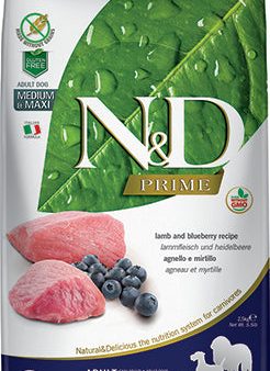 Farmina N&D Prime Grain Free Dog Dry Food Lamb & Blueberry Adult Med  Maxi For Discount