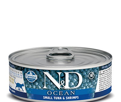 Farmina N&D Ocean Grain Free Cat Can Food Tuna & Shrimp Online now